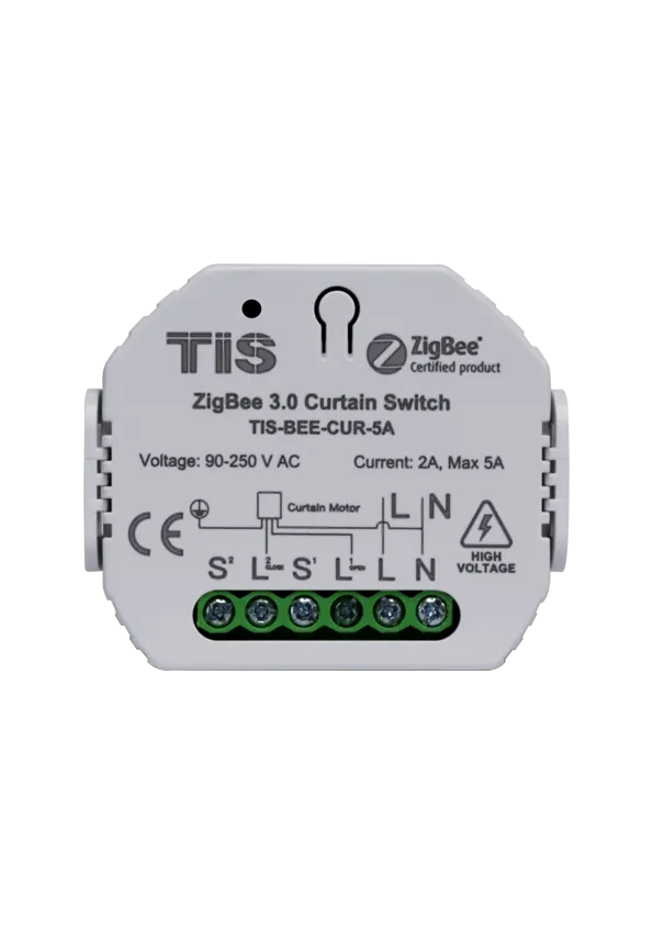 "TIS-BEE-CUR-5A Shutter /curtain  controller 2 relays 5 Amps module Zigbee Protocol "