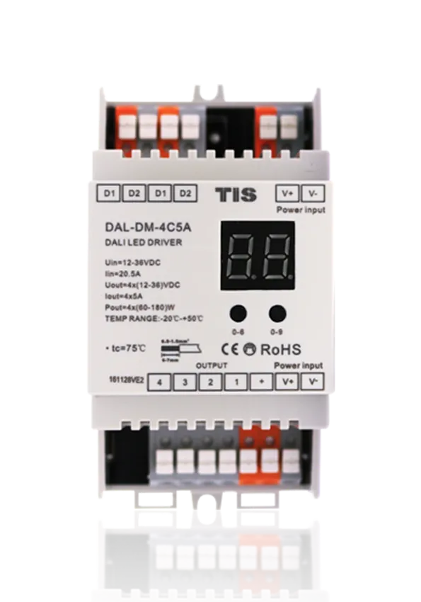 [DAL-DM-4C5A] DALI Driver Din Rail 4 CH 5A