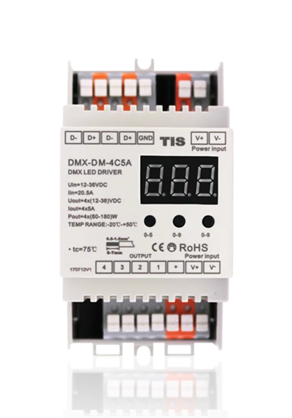 [DMX-DM-4C5A] LED din rail DMX  4ch *5A