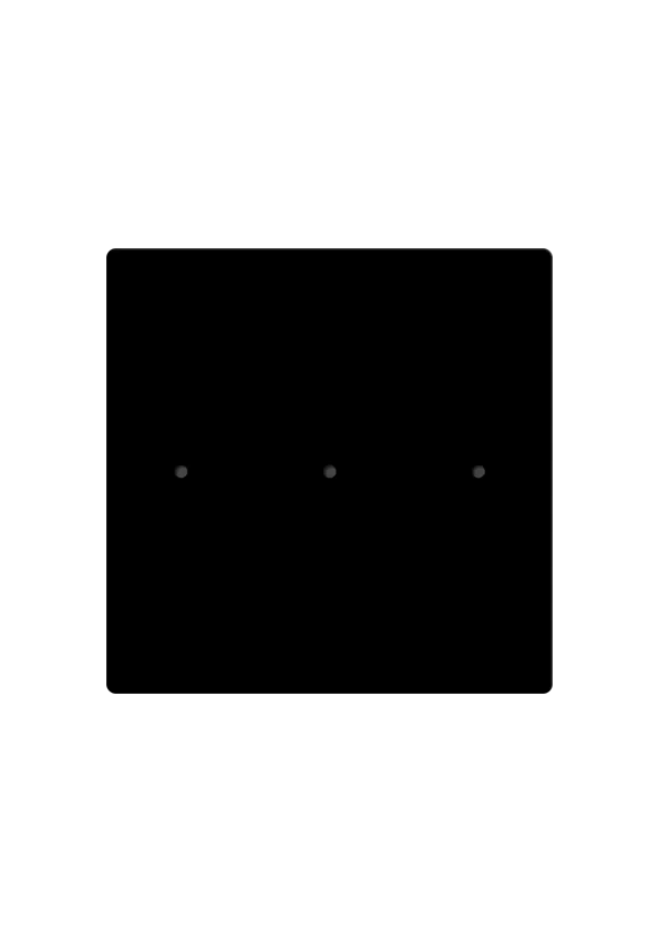[TIS-SOL-3G Black] SOL 3 Gangs Panel (Black)