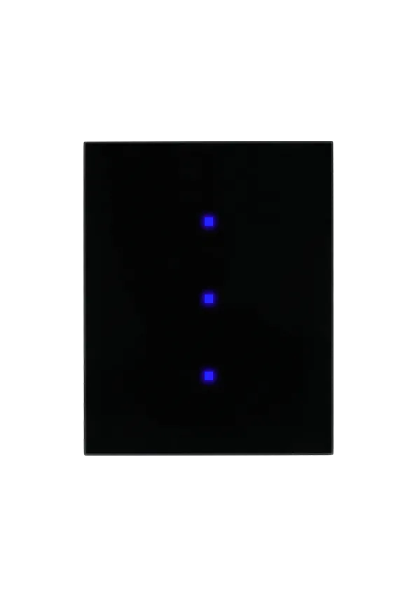 [VEN-ZIG-3G Black] Venera Zigbee Switch 3 Gang 5A With N/L Connection (Black)