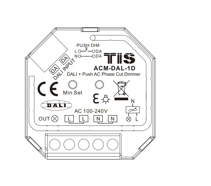 [ACM-DAL-1D] DALI 1 Ch Dimmer Small Module